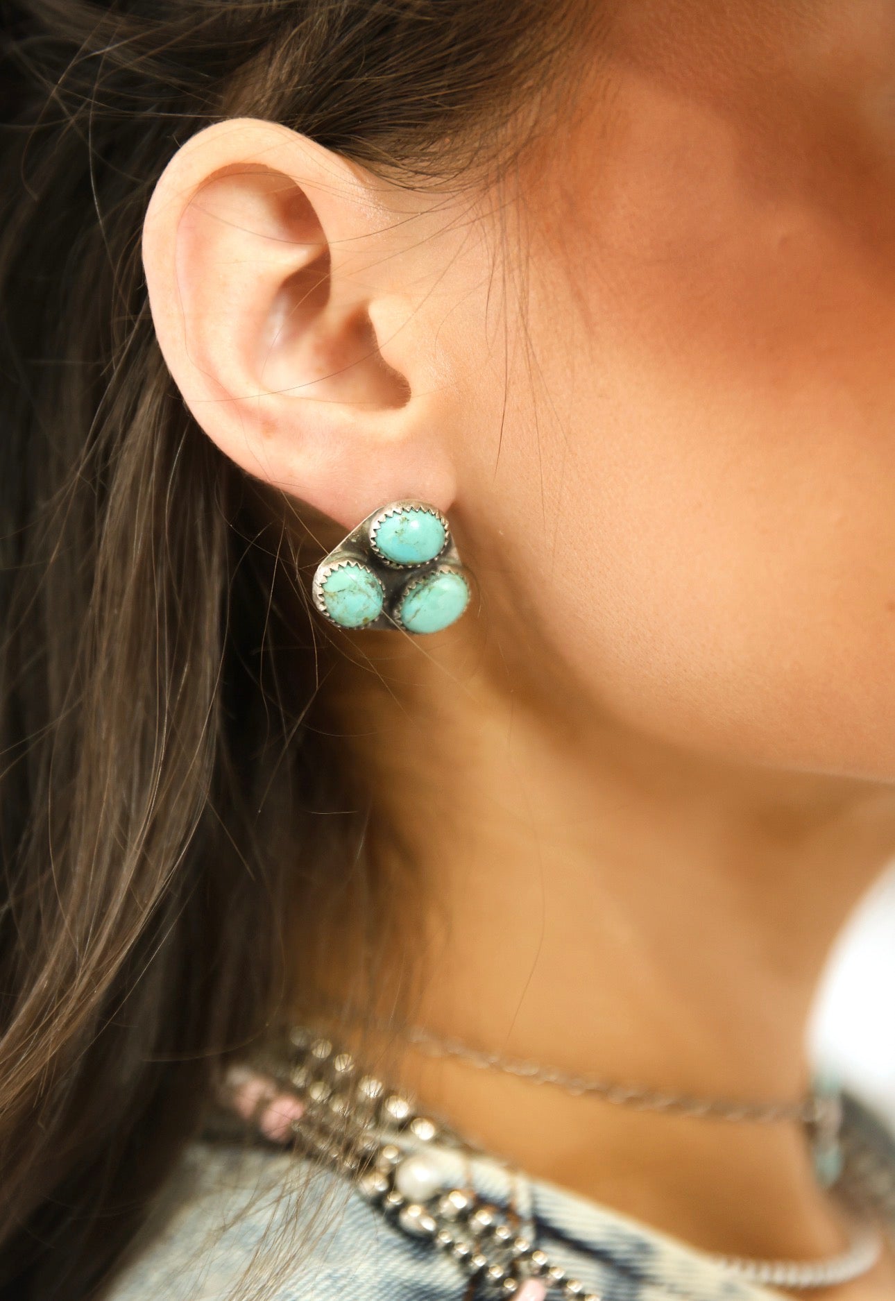 3 stone earrings